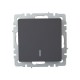 BRITE Выключатель 1-клавишный проходной с индикацией 10А ВС10-1-7-БрГ графит  BR-V12-1-10-K53  IEK