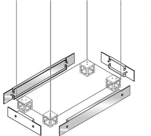 Фланец цоколя,нерж.ст 100х600 (2шт)  ZN6010X  ABB