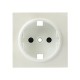 Валенсия лицевая панель розетки 1-местной с/з 16А жемчуг с защ. штор. EKF PROxima   ESR16-L-028-50   EKF