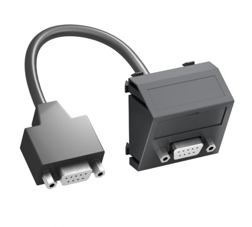 Мультимедийная рамка D-Sub9 Modul45 (черный) (MTS-DB9 F SWGR1)  6104697  OBO Bettermann