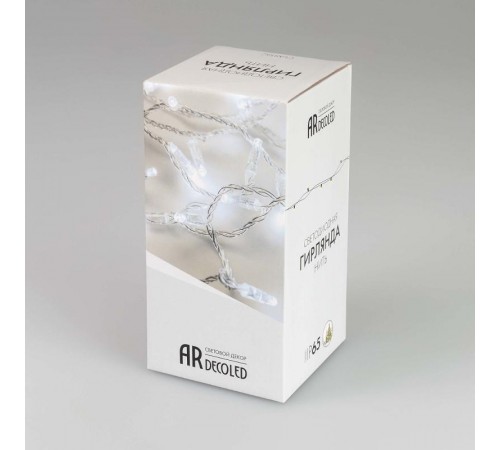 Светодиодная гирлянда ARD-STRING-CLASSIC-1000-CLEAR-100LED-PULSE White (230V, 7W) (Ardecoled, IP65)  031638  Arlight