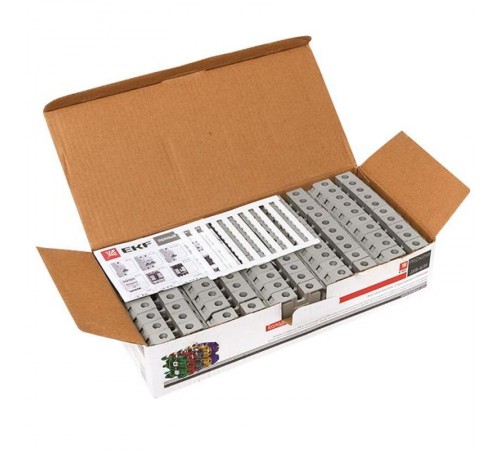 Колодка клеммная JXB-6/35 серая EKF PROxima  plc-jxb-6/35gy  EKF