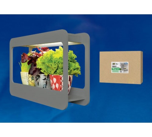 Светильник светодиодный-подставка для растений "Минисад" ULT-P30-15W/SPFS IP40 GREY Спектр для фотосинтеза с высокой цветопередач UL-00002836  Uniel