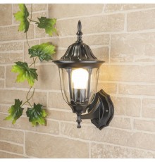 Светильник садово-парковый настенный 1002U черный / 9908-B (GL 1002U)  a033708  Elektrostandard