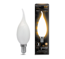 Лампа светодиодная LED 5Вт E14 220В 2700К свеча на ветру  104201105  Gauss