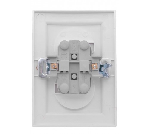 Минск Розетка 2-местная СП без заземления 10А белая с защ. штор. EKF Basic  ERR10-102-100  EKF
