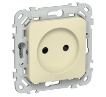 FLITE Розетка без заземления со шторками 10А РСш01-0-ФлН навахо  FI-R13-10-K87  IEK