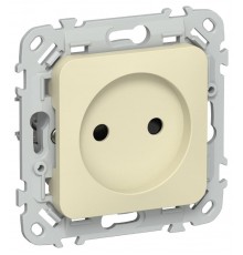 FLITE Розетка без заземления со шторками 10А РСш01-0-ФлН навахо  FI-R13-10-K87  IEK
