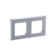 ABB Levit Серебро / дымчатый чёрный Рамка 2-ая  3901H-A05020 70W  2CHH015020A6070  ABB