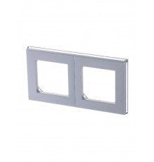 ABB Levit Серебро / дымчатый чёрный Рамка 2-ая  3901H-A05020 70W  2CHH015020A6070  ABB