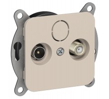 FLITE Розетка 2-ая TV+SAT экр. оконечная РТВс-2-1-1-ФлЛ льняной  FI-AF23-O-K88  IEK