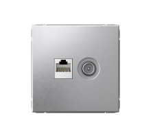 ArtGallery Алюминий Розетка двойная TV + компьютерная RJ45, кат. 5Е  GAL000389  SE