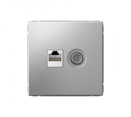 ArtGallery Алюминий Розетка двойная TV + компьютерная RJ45, кат. 5Е  GAL000389  SE
