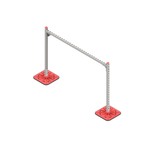 Опорная конструкция для гор. прямоуг. воздуховодов  TECHNORAPTOR FOOT 1500х1000  KM-TR-F-SSHRAD-1500-1000  КМ - профиль