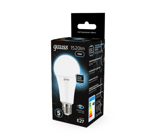 Лампа светодиодная Black LED A60 16W E27 1470lm 4100K  102502216  Gauss