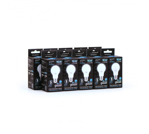 Лампа светодиодная Black LED A60 16W E27 1470lm 4100K  102502216  Gauss