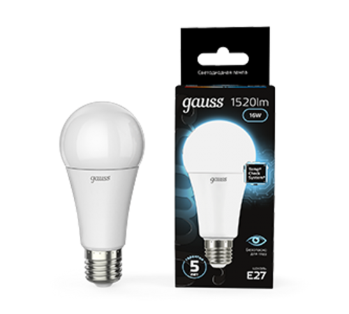 Лампа светодиодная Black LED A60 16W E27 1470lm 4100K  102502216  Gauss