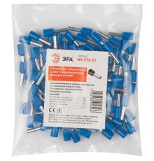 Аксессуары для клемм ЭРА NO-570-01 Наконечник-гильза Е2508 2,5мм2 с изолированным фла  Б0041455  ЭРА