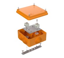 Коробка огнестойкая для о/п 40-0300-FR6.0-4 Е15-Е120 100х100х50 IP55  4p, 6.0 мм.кв. 40-0300-FR6.0-4  Промрукав
