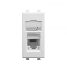 Компьютерная розетка "Белое облако" "Avanti" RJ-45 модульная, кат. 6А, 1 мод  4400371  DKC