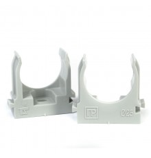Крепеж-клипса для труб для монтажного пистолета серая в гофроящике d25 мм (900шт/кор)  PR13.0454  Промрукав
