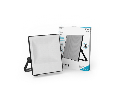Прожектор светодиодный  EVO 70W 6300 lm IP65 6500К, IK07, черный 1/10  687511370  Gauss