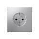 ArtGallery Алюминий Розетка с заземлением, 16А, механизм  GAL000343  SE