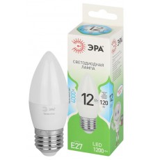 Лампа светодиодная  GREEN LINE LED B35-12W-840-E27 GL E27 12 Вт свеча яркий белый свет  Б0067141  ЭРА