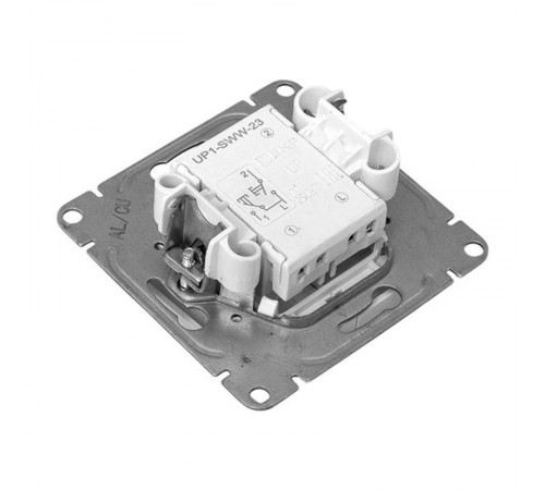 Механизм выключателя, двухклавишный, кнопочный, белый Эпика EKF  UP1-SWW-23  EKF