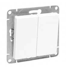 Механизм выключателя, двухклавишный, кнопочный, белый Эпика EKF  UP1-SWW-23  EKF