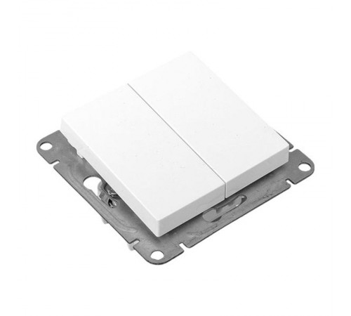 Механизм выключателя, двухклавишный, кнопочный, белый Эпика EKF  UP1-SWW-23  EKF