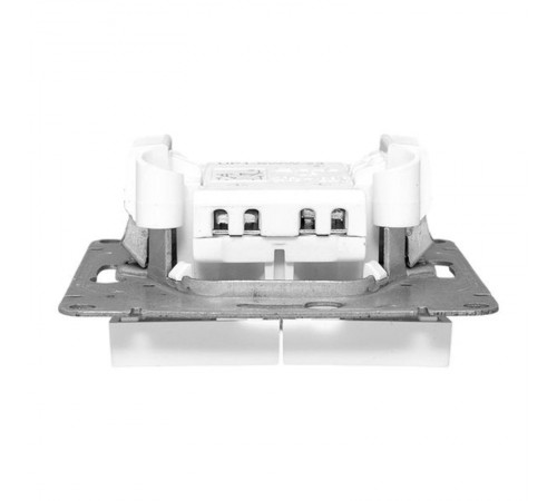 Механизм выключателя, двухклавишный, кнопочный, белый Эпика EKF  UP1-SWW-23  EKF