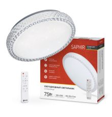Светильник светодиодный COMFORT SAPHIR 75Вт 230В 3000-6500K 6000Лм 500x100мм с пультом ДУ  4690612035123  IN HOME