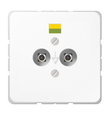 Розетка штепсельная для выравнивания потенциалов; белая  CD565-2WW  Jung