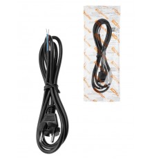 Шнур сетевой с вилкой ПВС-ВП 2x0,75мм 1,5м б/з черный  SQ1305-0081  TDM