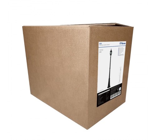 Светильник садово-парковый 8111 столб 100W E27 230V, черный  11212  Feron