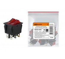 Клавишный переключатель IRS-101-R красный с подсветкой двойной 2 положения 1з+1з  SQ0703-0046  TDM