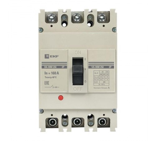 Выключатель автоматический ВА-99М 250/160А 3P 35кА EKF Basic  mccb99-250-160m  EKF