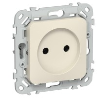 FLITE Розетка без заземления без шторок 10А РС01-0-ФлСл сливочный  FI-R10-10-K86  IEK