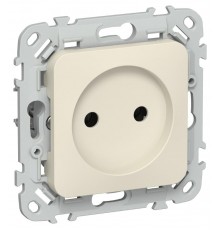 FLITE Розетка без заземления без шторок 10А РС01-0-ФлСл сливочный  FI-R10-10-K86  IEK