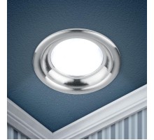 Светильник светодиодный встраиваемый KL LED 17-7 SL светодиодный круглый "тарелка" 7W 4000K серебро  Б0030405  ЭРА