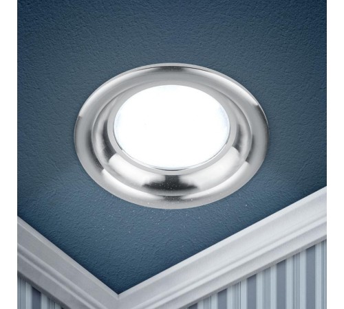 Светильник светодиодный встраиваемый KL LED 17-7 SL светодиодный круглый "тарелка" 7W 4000K серебро  Б0030405  ЭРА