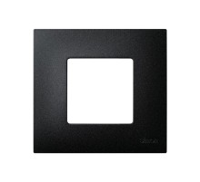 Simon 27 Накладка декоративная на рамку базовую, 1 пост, S27 Play, Arctic, чёрный  2700617-086  Simon