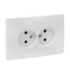 Валенсия розетка 2-местная б/з 10А белая с защ. штор. EKF PROxima   EWR10-102-10   EKF