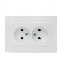 Валенсия розетка 2-местная б/з 10А белая с защ. штор. EKF PROxima   EWR10-102-10   EKF