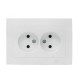Валенсия розетка 2-местная б/з 10А белая с защ. штор. EKF PROxima   EWR10-102-10   EKF