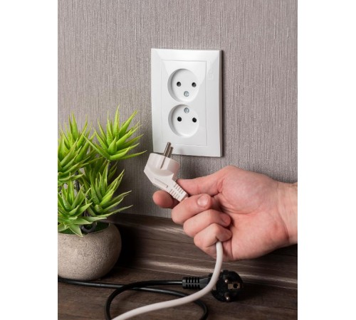 Валенсия розетка 2-местная б/з 10А белая с защ. штор. EKF PROxima   EWR10-102-10   EKF