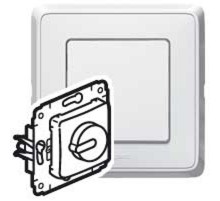 Cariva Белый Светорегулятор поворотный 300W для л/н (вкл поворотом)  773617  Legrand