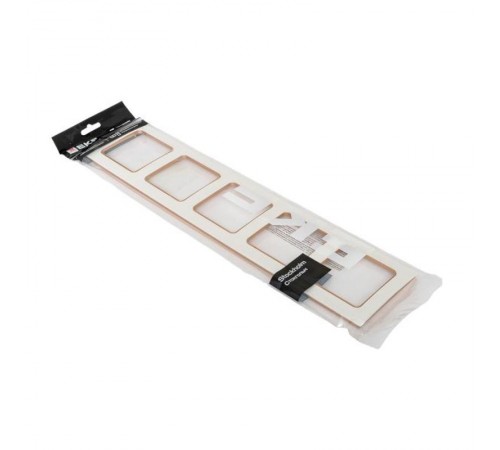 Стокгольм Рамка 5-местная белая с линией цвета шампань  EAM-G-306-20  EKF