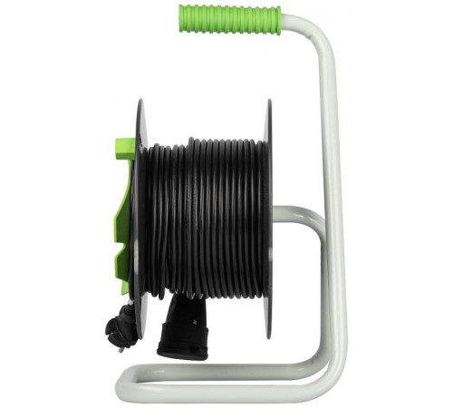 Удлинитель силовой ЭРА GREEN LINE GAZ-2x0.75-30m Greenline на катушке пластик 1 розетка без заземления 30м ПВС 2x0.75мм2   Б0065111  ЭРА